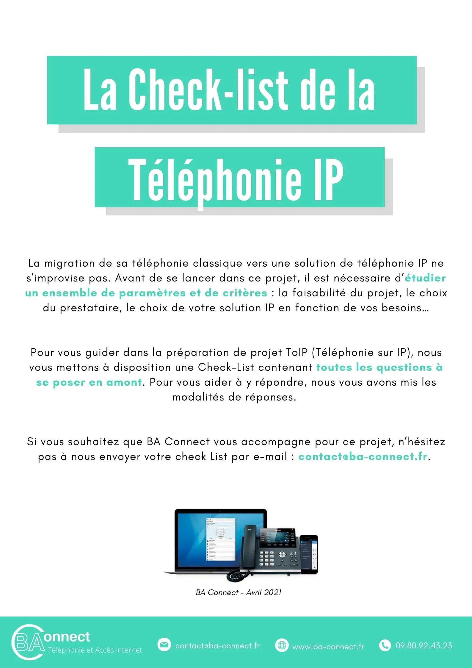 La Check List de la téléphonie IP pour vos projet de migration